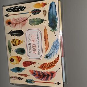 Arrow And Feathers Sticky Notes NWT